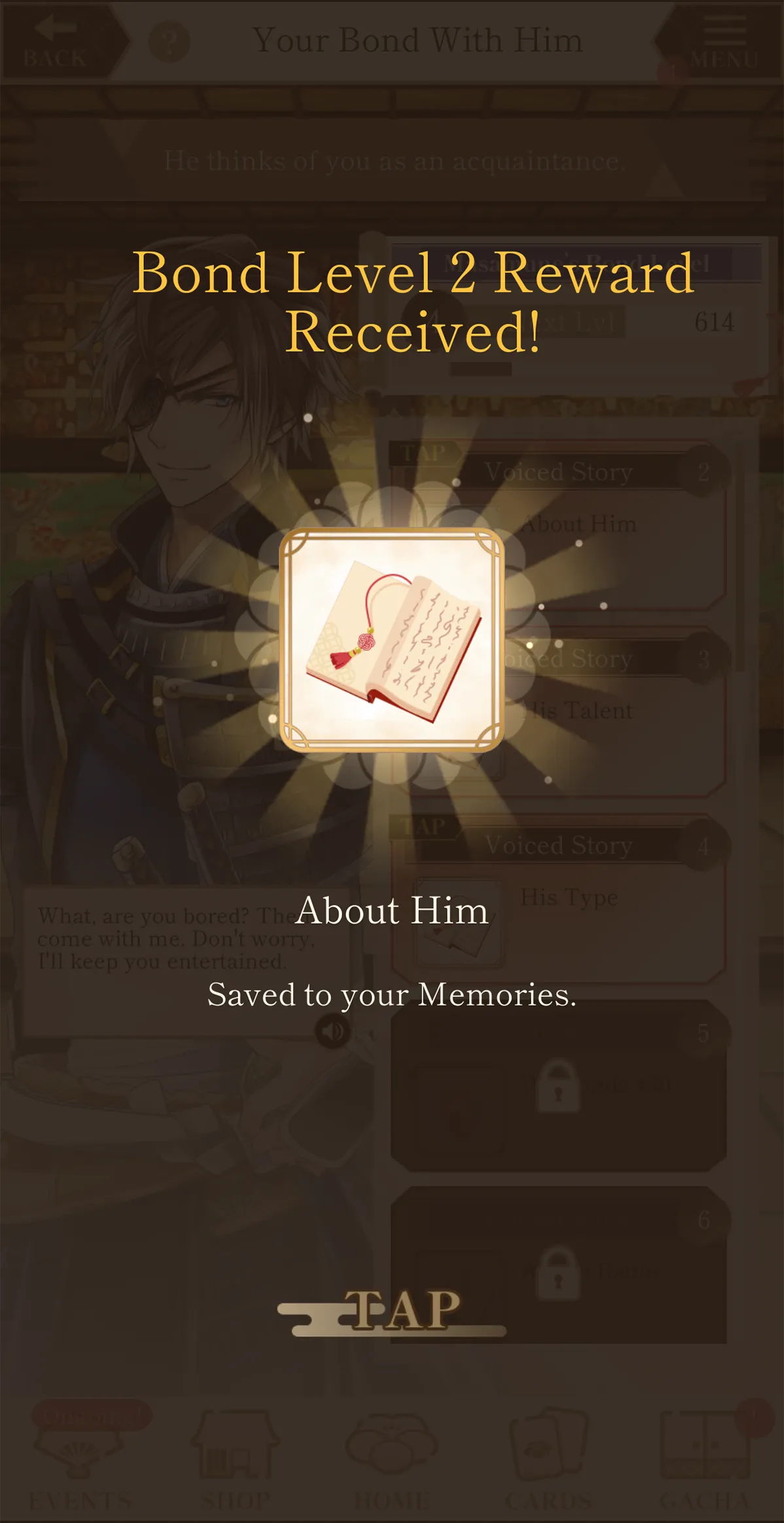Character interaction screenshot